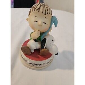 Hallmark Peanuts Linus Snoopy Figurine Happiness is Hanging out Together